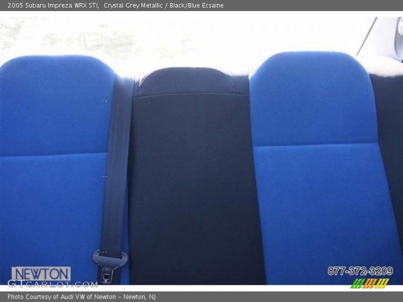 Crystal Grey Metallic / Black/Blue Ecsaine 2005 Subaru Impreza WRX STi