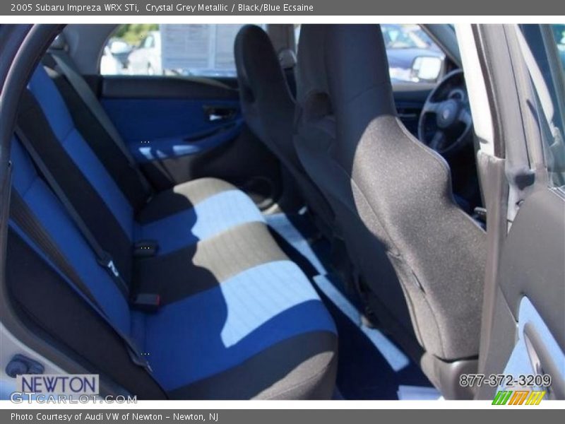 Crystal Grey Metallic / Black/Blue Ecsaine 2005 Subaru Impreza WRX STi