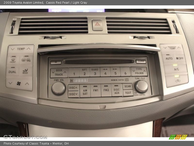 Cassis Red Pearl / Light Gray 2009 Toyota Avalon Limited