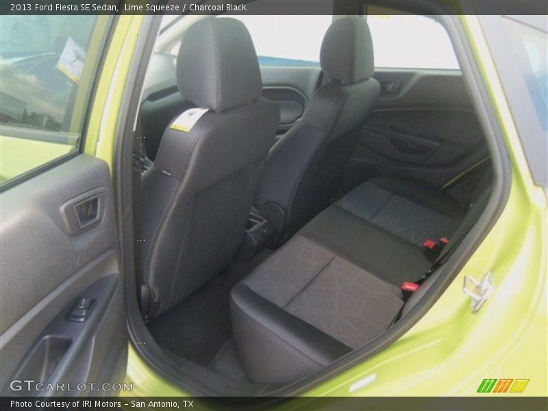 Lime Squeeze / Charcoal Black 2013 Ford Fiesta SE Sedan