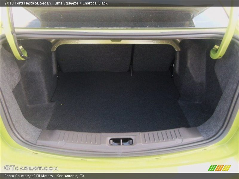 Lime Squeeze / Charcoal Black 2013 Ford Fiesta SE Sedan