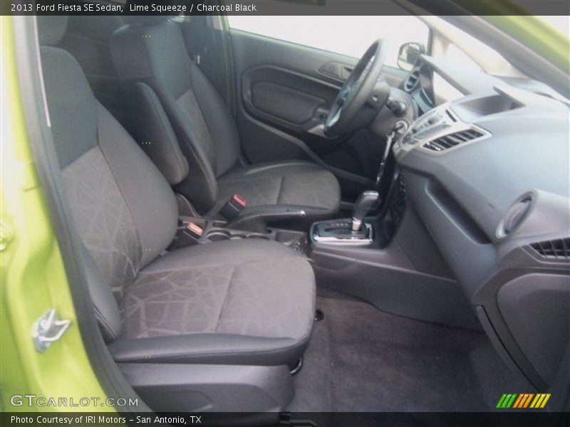 Lime Squeeze / Charcoal Black 2013 Ford Fiesta SE Sedan