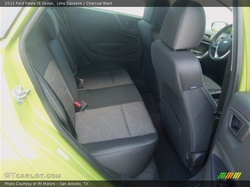 Lime Squeeze / Charcoal Black 2013 Ford Fiesta SE Sedan