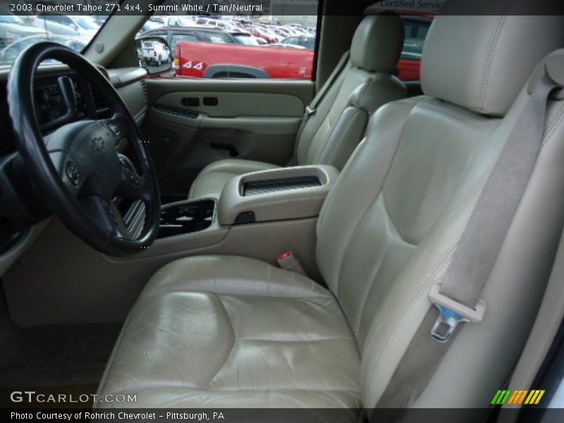 Summit White / Tan/Neutral 2003 Chevrolet Tahoe Z71 4x4