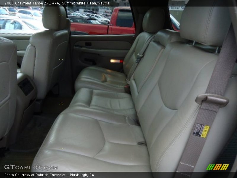 Summit White / Tan/Neutral 2003 Chevrolet Tahoe Z71 4x4
