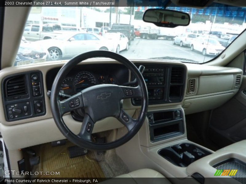 Summit White / Tan/Neutral 2003 Chevrolet Tahoe Z71 4x4