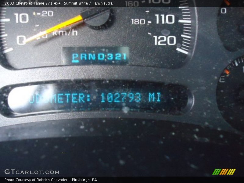 Summit White / Tan/Neutral 2003 Chevrolet Tahoe Z71 4x4