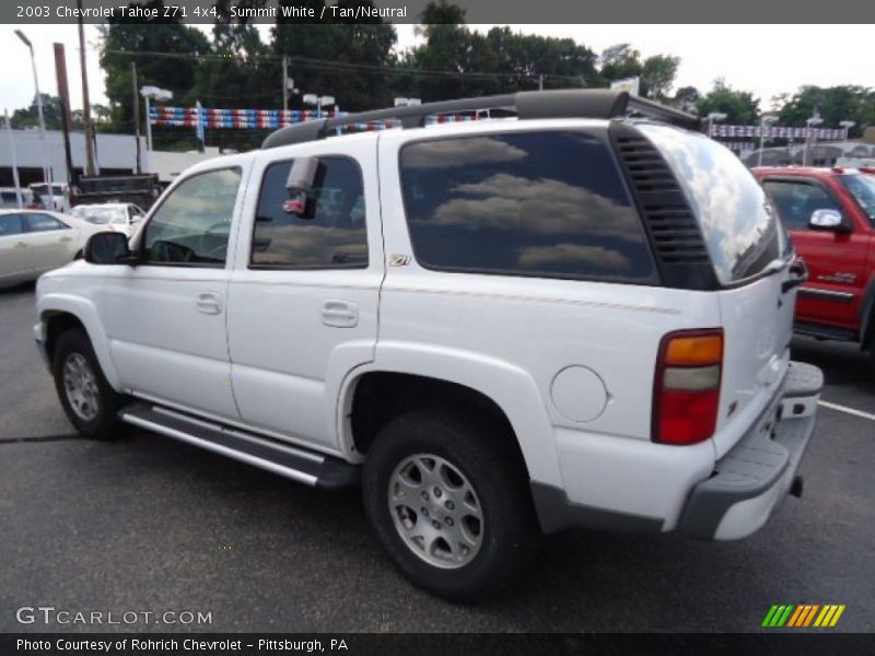 Summit White / Tan/Neutral 2003 Chevrolet Tahoe Z71 4x4