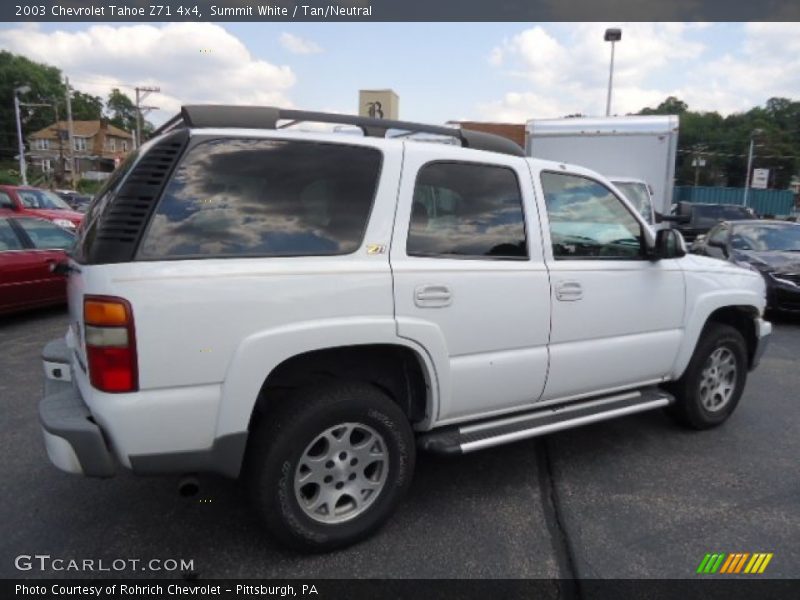Summit White / Tan/Neutral 2003 Chevrolet Tahoe Z71 4x4