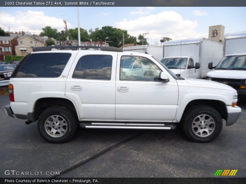 Summit White / Tan/Neutral 2003 Chevrolet Tahoe Z71 4x4