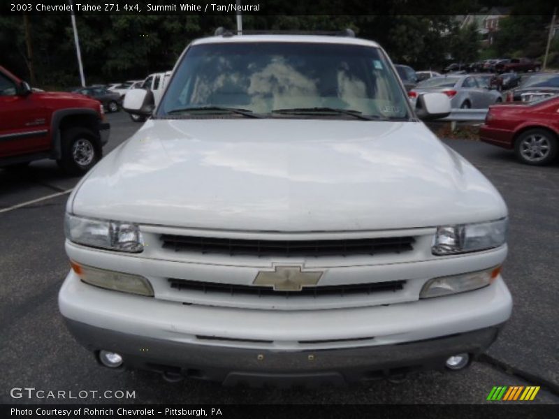 Summit White / Tan/Neutral 2003 Chevrolet Tahoe Z71 4x4