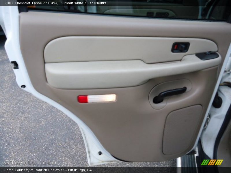 Summit White / Tan/Neutral 2003 Chevrolet Tahoe Z71 4x4