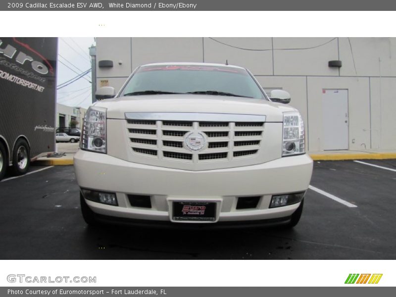 White Diamond / Ebony/Ebony 2009 Cadillac Escalade ESV AWD