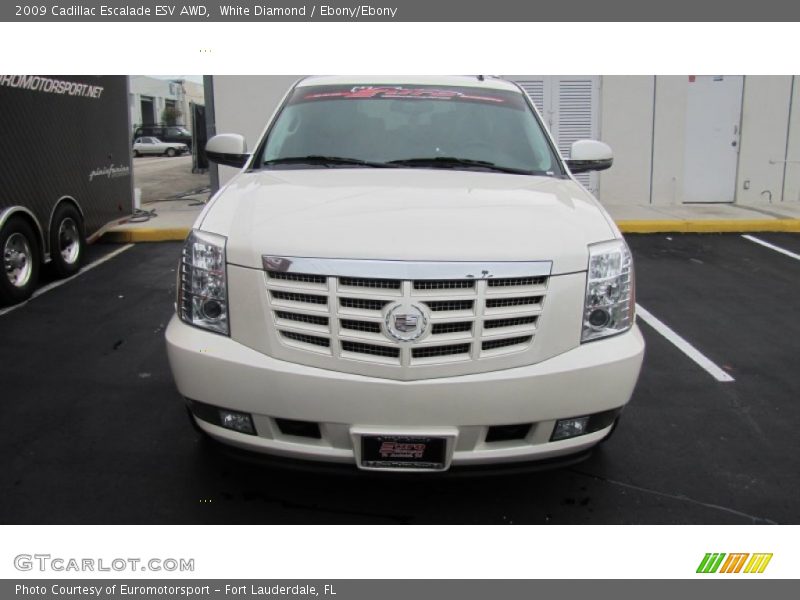 White Diamond / Ebony/Ebony 2009 Cadillac Escalade ESV AWD