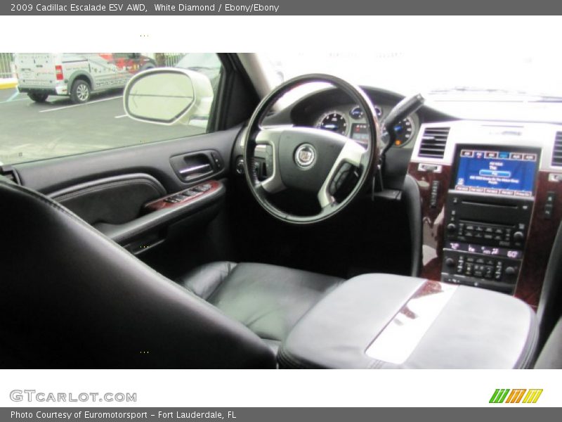 White Diamond / Ebony/Ebony 2009 Cadillac Escalade ESV AWD