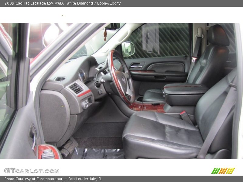 White Diamond / Ebony/Ebony 2009 Cadillac Escalade ESV AWD