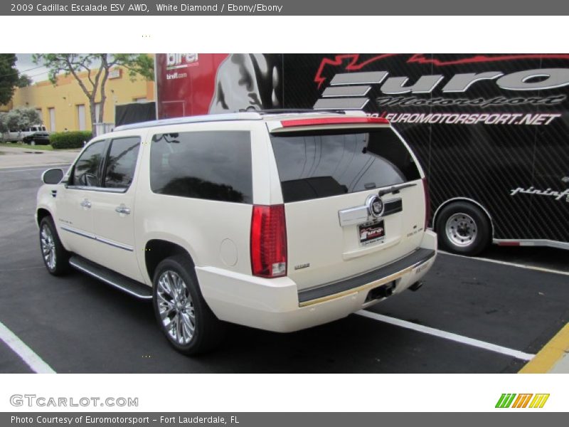 White Diamond / Ebony/Ebony 2009 Cadillac Escalade ESV AWD