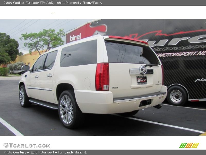 White Diamond / Ebony/Ebony 2009 Cadillac Escalade ESV AWD