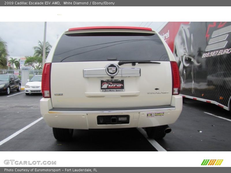 White Diamond / Ebony/Ebony 2009 Cadillac Escalade ESV AWD