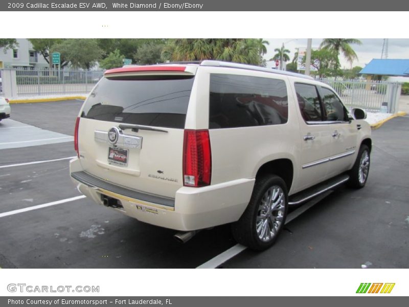 White Diamond / Ebony/Ebony 2009 Cadillac Escalade ESV AWD