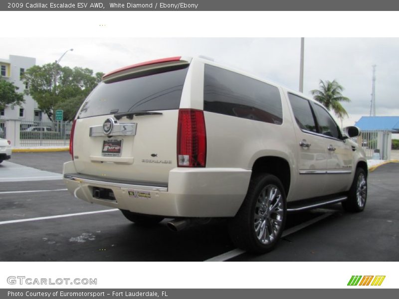 White Diamond / Ebony/Ebony 2009 Cadillac Escalade ESV AWD