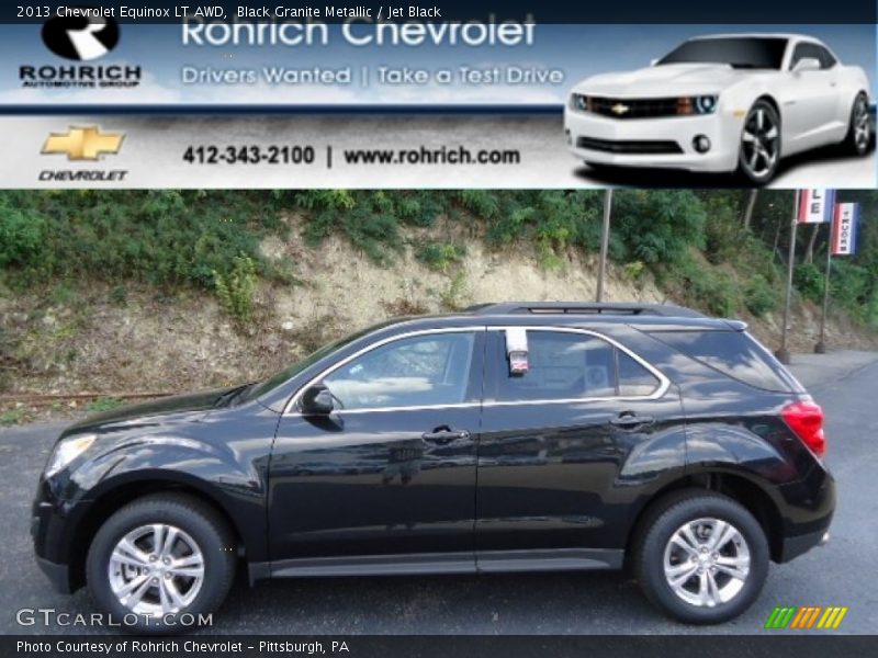 Black Granite Metallic / Jet Black 2013 Chevrolet Equinox LT AWD