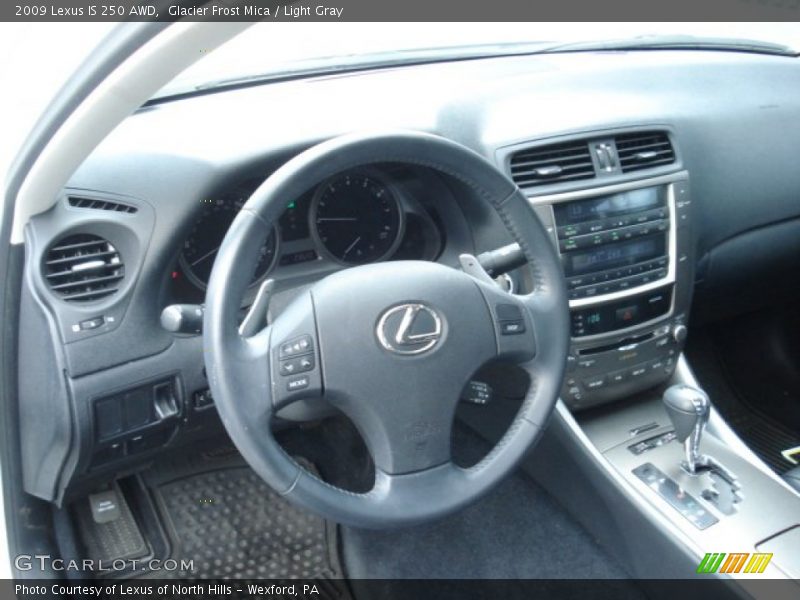 Glacier Frost Mica / Light Gray 2009 Lexus IS 250 AWD