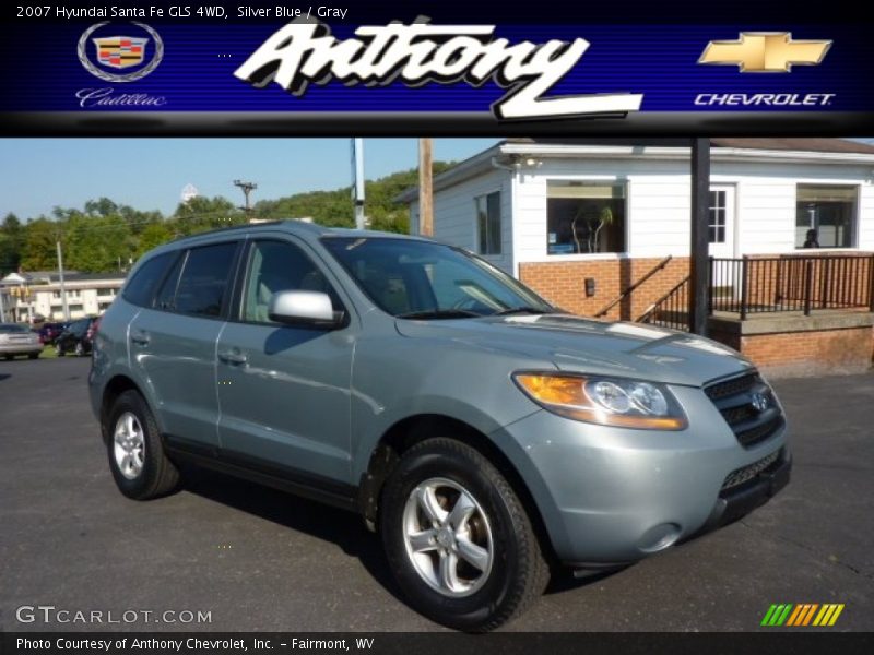 Silver Blue / Gray 2007 Hyundai Santa Fe GLS 4WD
