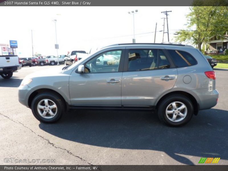 Silver Blue / Gray 2007 Hyundai Santa Fe GLS 4WD