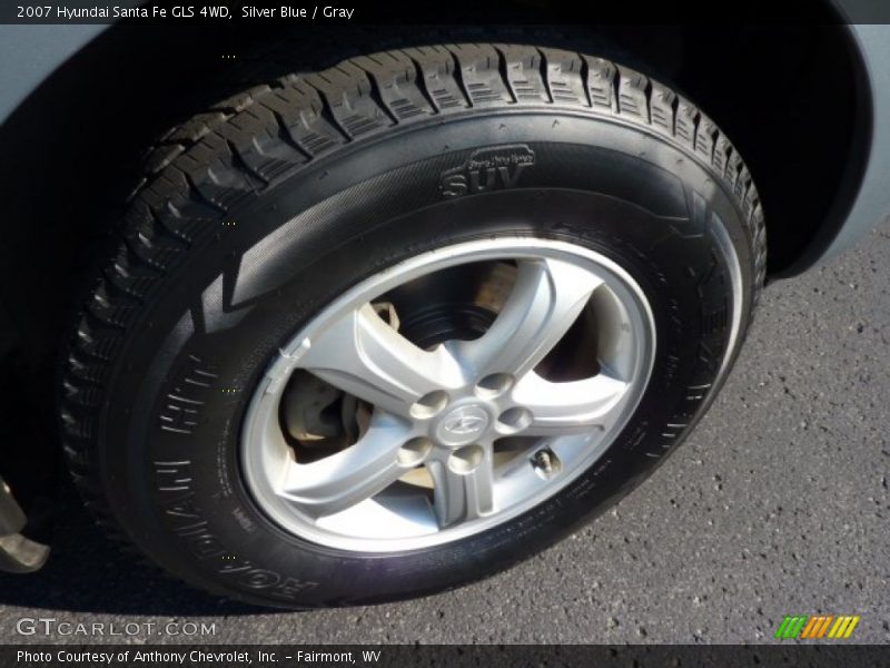 Silver Blue / Gray 2007 Hyundai Santa Fe GLS 4WD