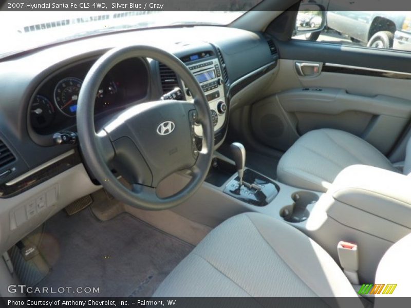 Silver Blue / Gray 2007 Hyundai Santa Fe GLS 4WD