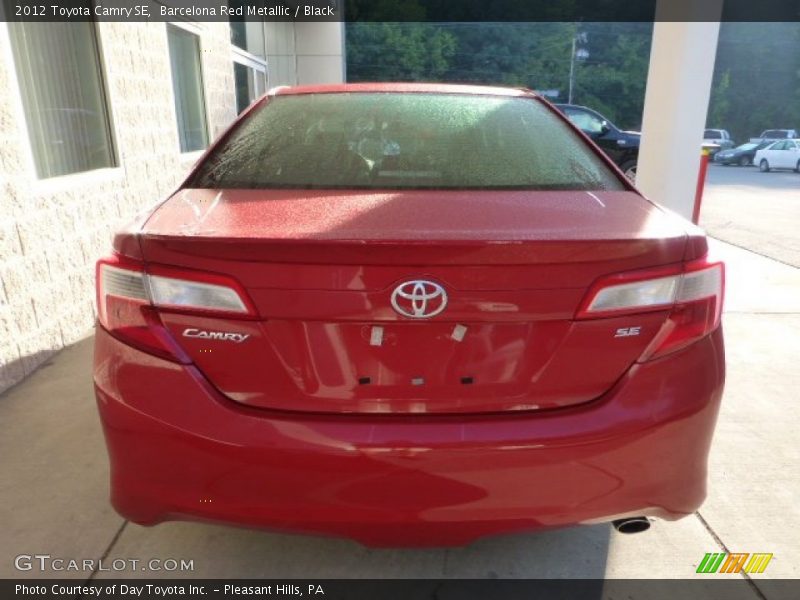 Barcelona Red Metallic / Black 2012 Toyota Camry SE