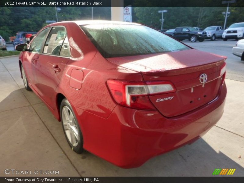 Barcelona Red Metallic / Black 2012 Toyota Camry SE