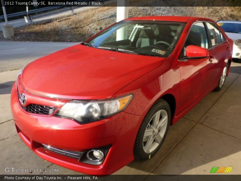 Barcelona Red Metallic / Black 2012 Toyota Camry SE
