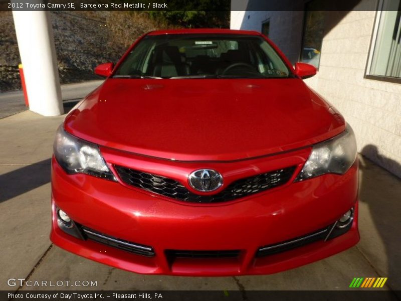 Barcelona Red Metallic / Black 2012 Toyota Camry SE