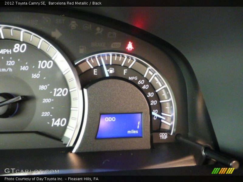 Barcelona Red Metallic / Black 2012 Toyota Camry SE