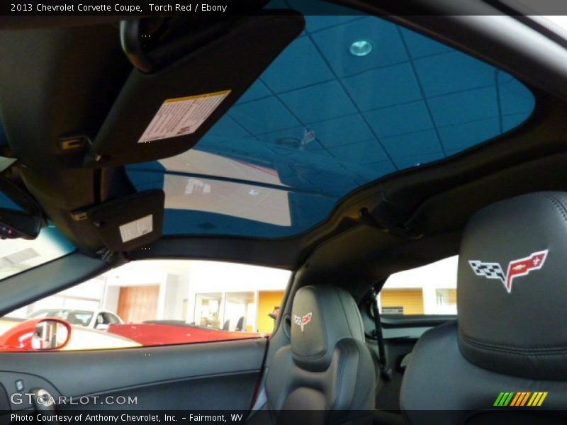 Sunroof of 2013 Corvette Coupe