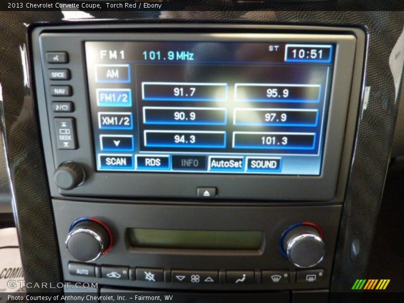 Controls of 2013 Corvette Coupe