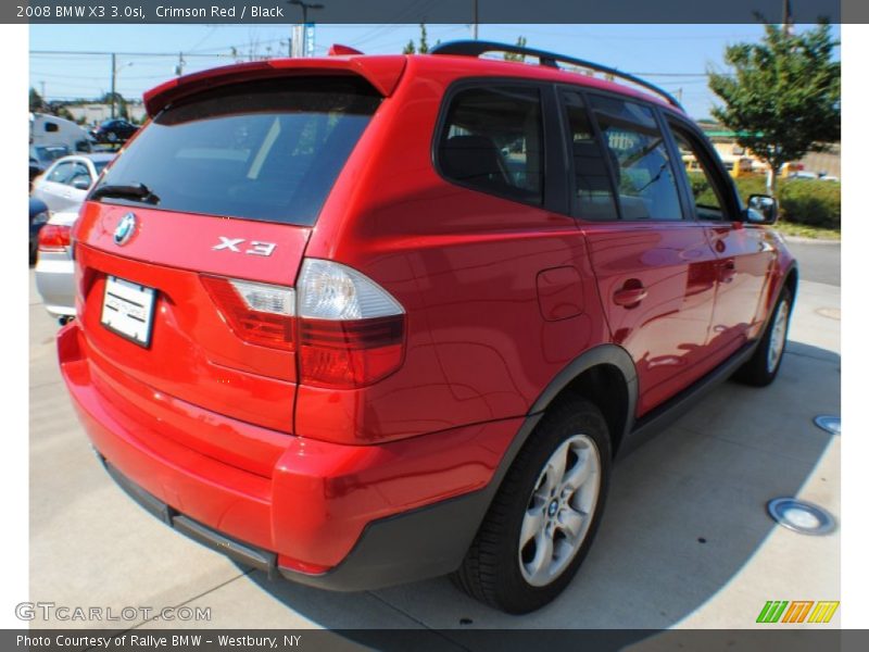Crimson Red / Black 2008 BMW X3 3.0si
