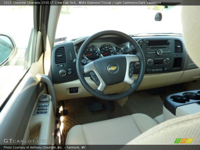 White Diamond Tricoat / Light Cashmere/Dark Cashmere 2013 Chevrolet Silverado 1500 LT Crew Cab 4x4