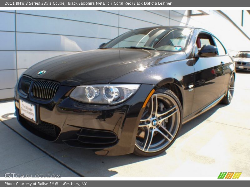 Black Sapphire Metallic / Coral Red/Black Dakota Leather 2011 BMW 3 Series 335is Coupe