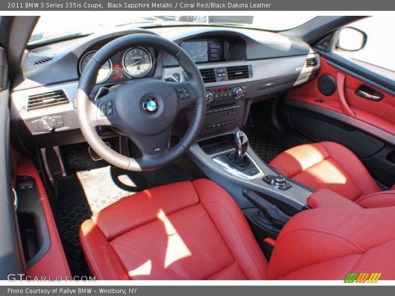 Coral Red/Black Dakota Leather Interior - 2011 3 Series 335is Coupe 