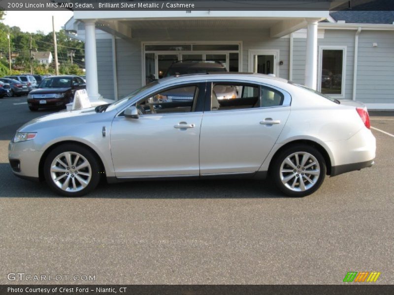 Brilliant Silver Metallic / Cashmere 2009 Lincoln MKS AWD Sedan