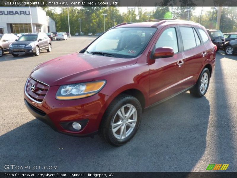 Venetian Red / Cocoa Black 2010 Hyundai Santa Fe Limited 4WD