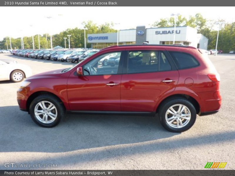 Venetian Red / Cocoa Black 2010 Hyundai Santa Fe Limited 4WD
