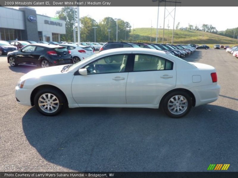 Dover White Pearl / Medium Gray 2009 Mitsubishi Galant ES