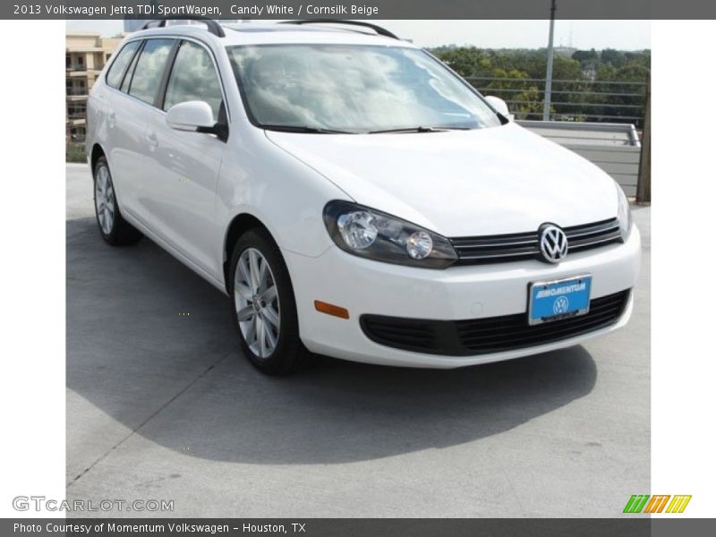Candy White / Cornsilk Beige 2013 Volkswagen Jetta TDI SportWagen