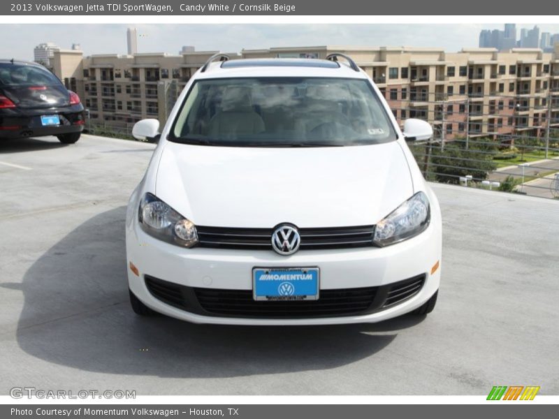 Candy White / Cornsilk Beige 2013 Volkswagen Jetta TDI SportWagen