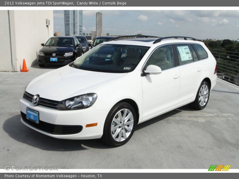 Candy White / Cornsilk Beige 2013 Volkswagen Jetta TDI SportWagen