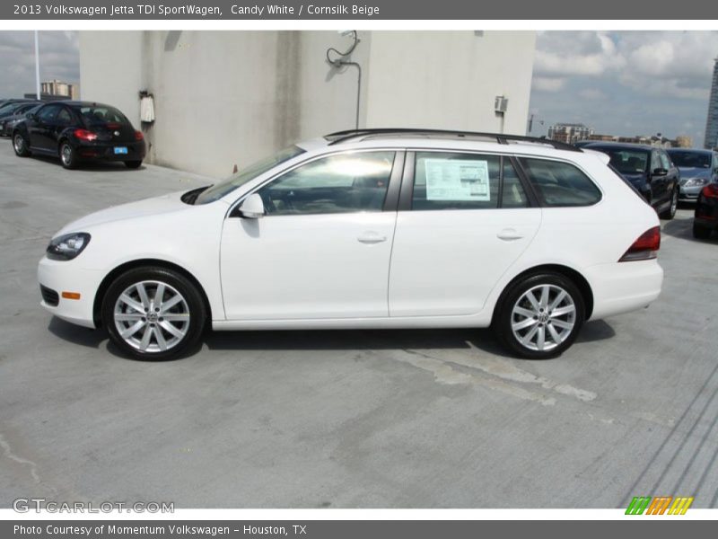 Candy White / Cornsilk Beige 2013 Volkswagen Jetta TDI SportWagen